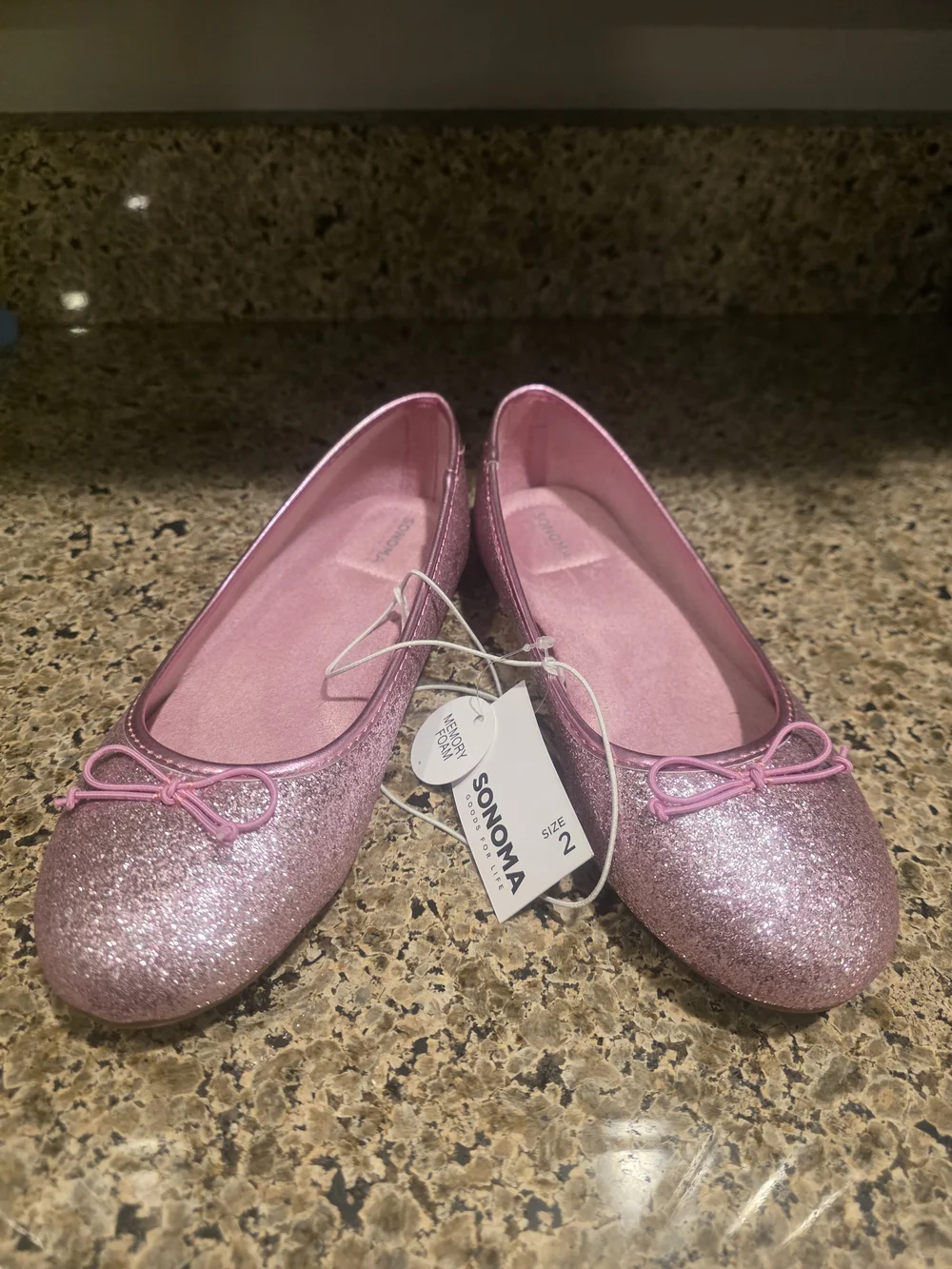 Sonoma Pink Glitter Girls' Ballet Flats